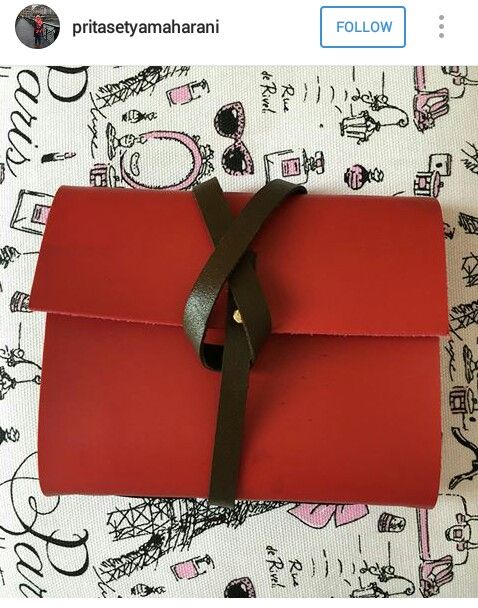 Hibrkraft Testimonials Pritasetyamaharani Red Leather Pouch