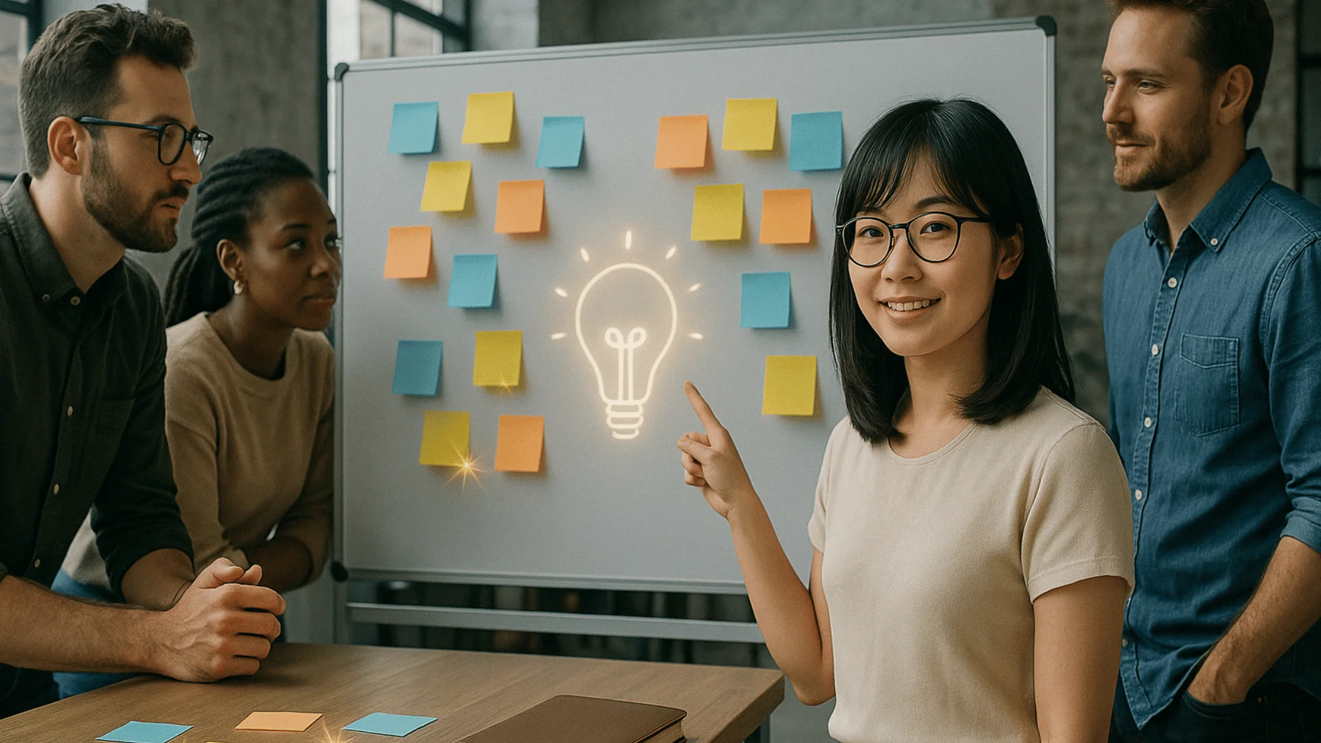 Inovasi Tim Dengan Whiteboard Dan Post It Agenda Kulit Hibrkraft