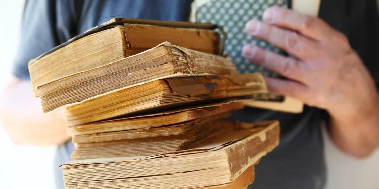 Ah Person Holding Damaged Book Emotional Connection