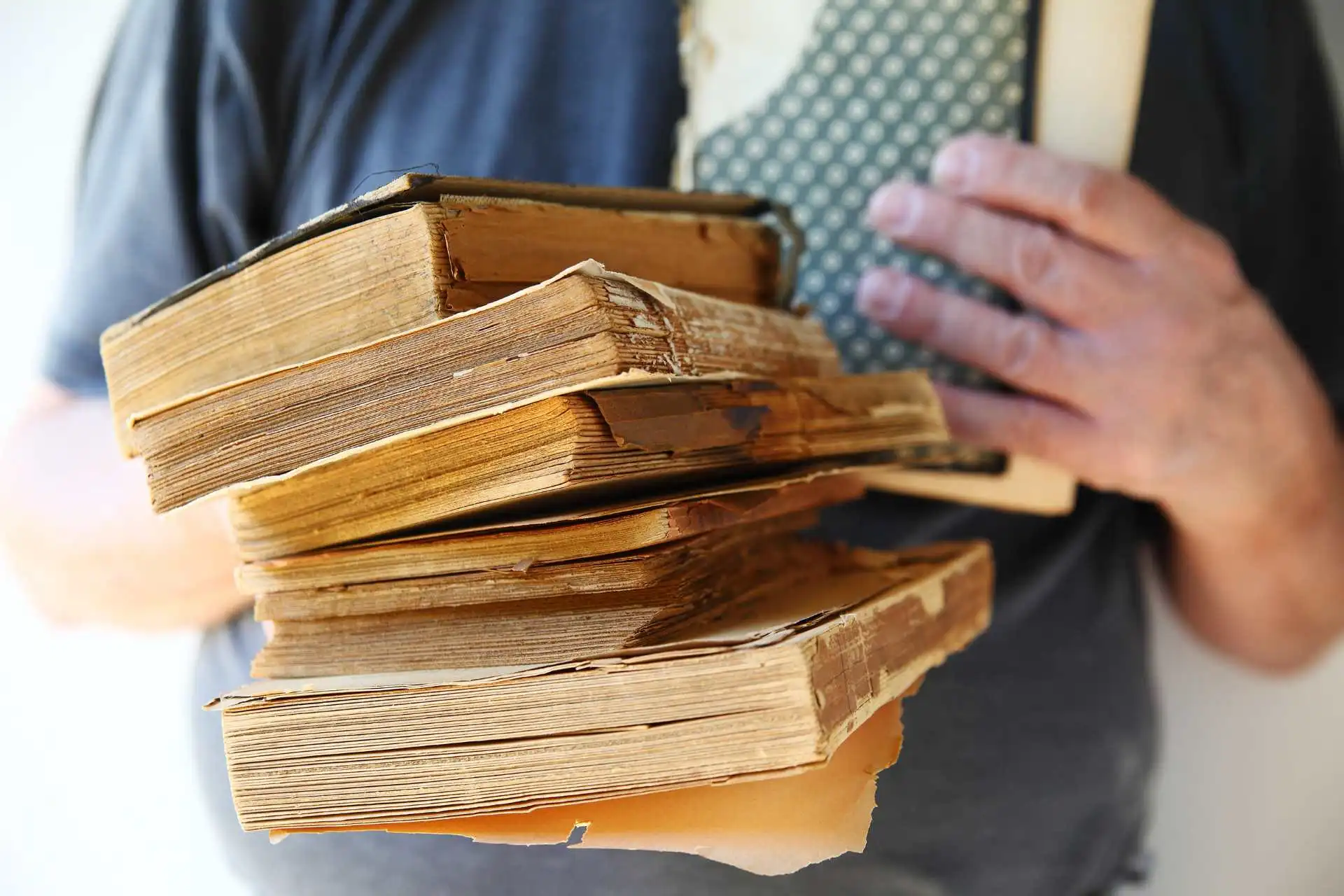 Ah Person Holding Damaged Book Emotional Connection