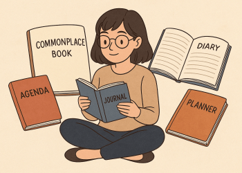 Aika Duduk Perbedaan Jurnal Diary Agenda