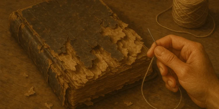 Ilustrasi Buku Yang Dibiarkan Rusak Terlalu Lama