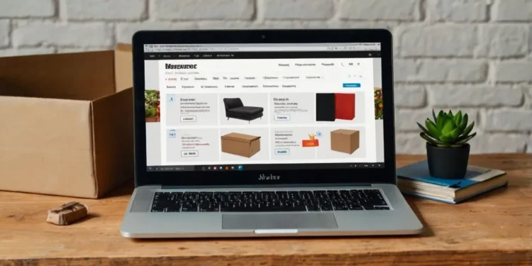 Online Shopping On Laptop