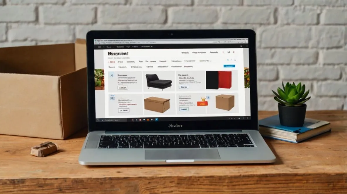 Online Shopping On Laptop