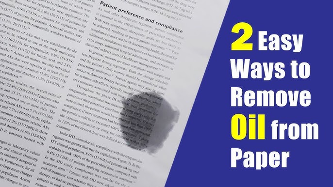Paper Oil Damage
