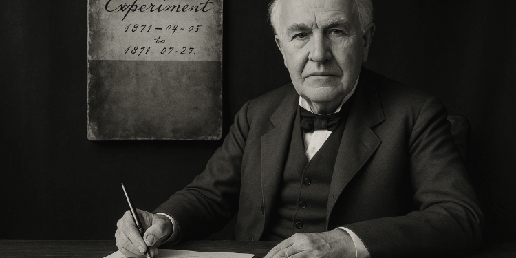 Thomas Edison Experimen Note Book Journal
