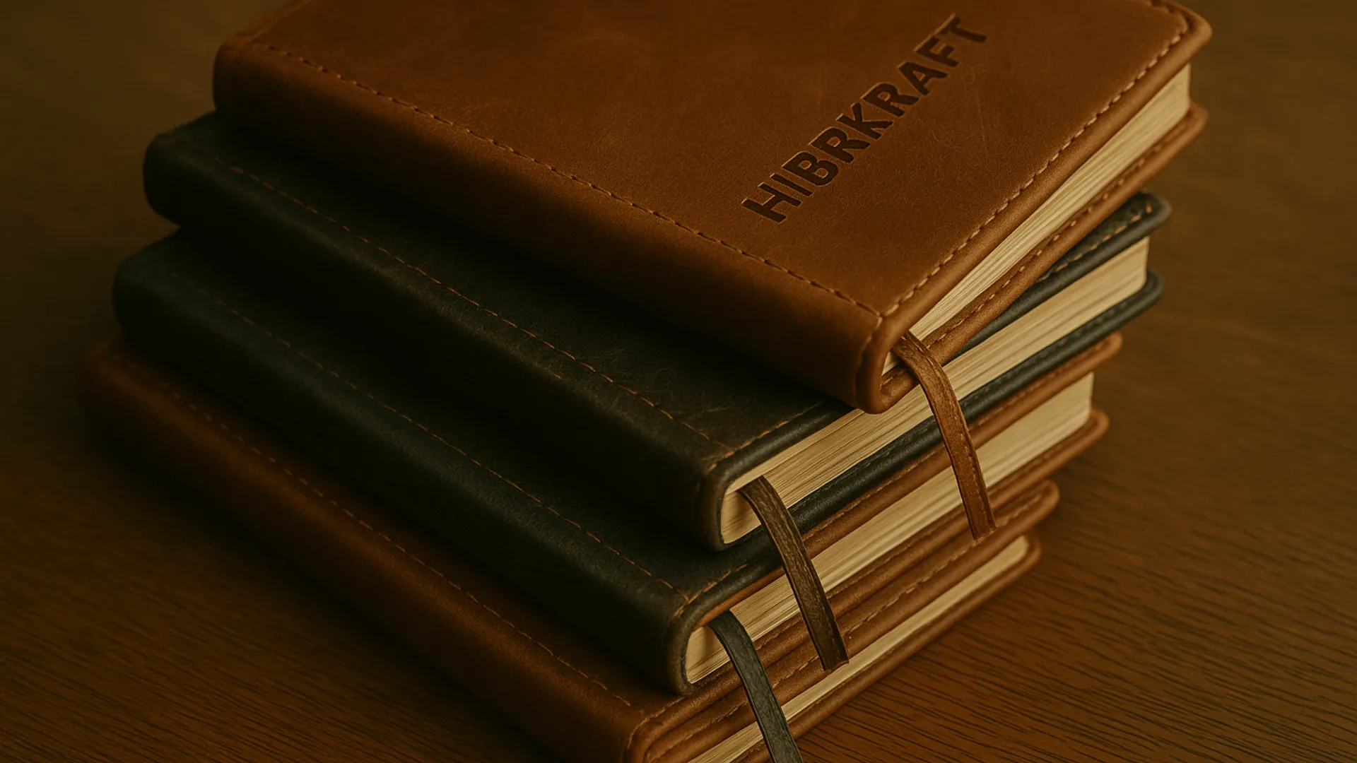 Tumpukan Agenda Kulit Hibrkraft
