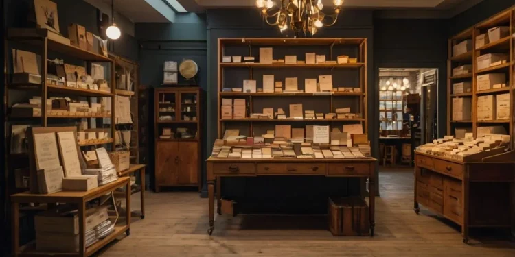 Vintage Bookstore Interior 1