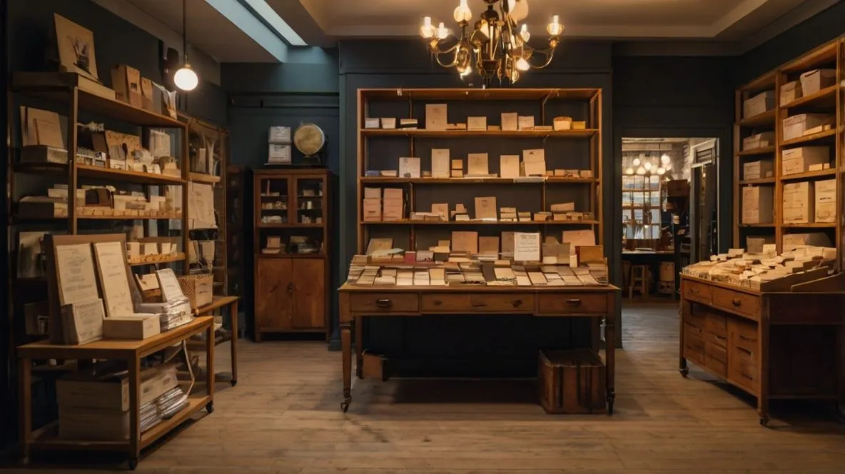 Vintage Bookstore Interior 1
