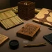 Ancient Books Writing Tools Display
