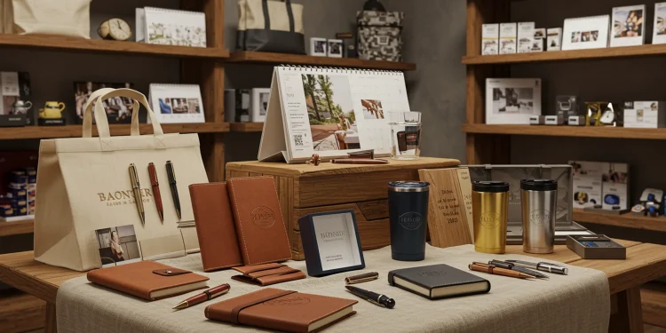 Branded Leather Goods And Stationery Display