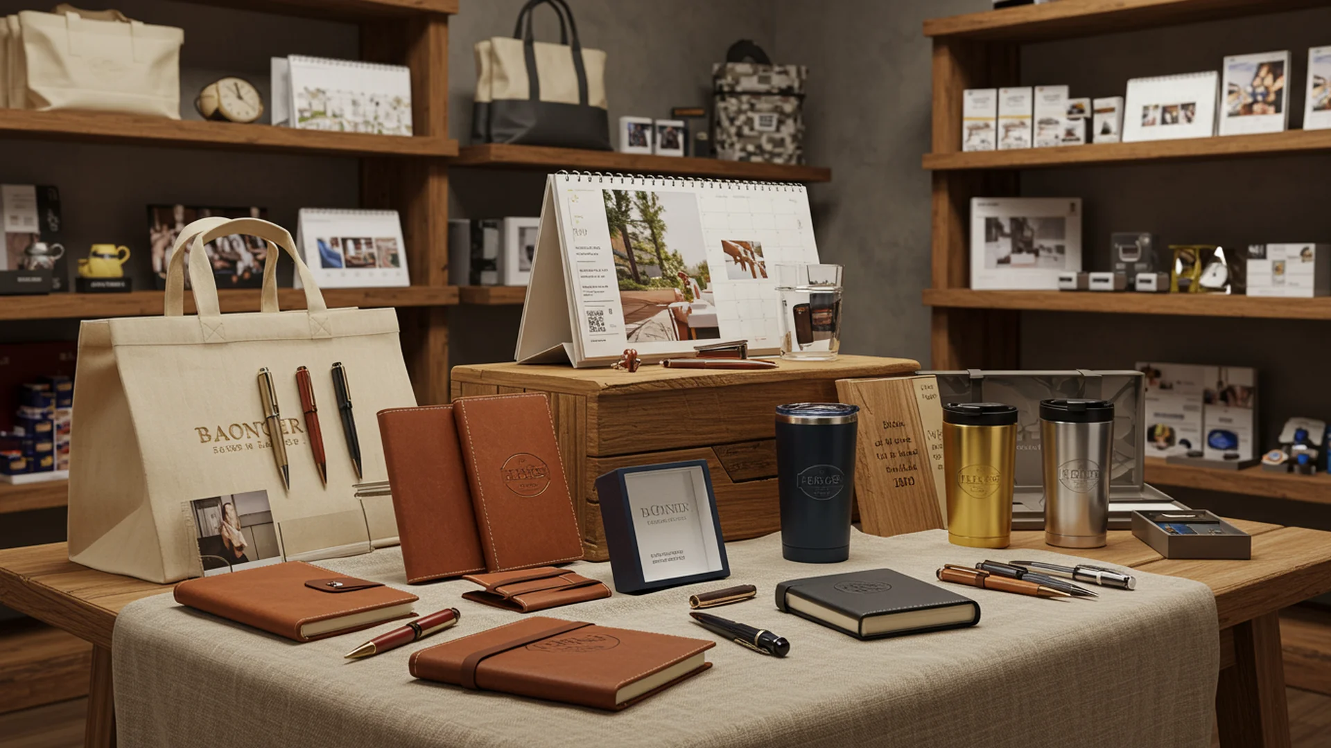 Branded Leather Goods And Stationery Display