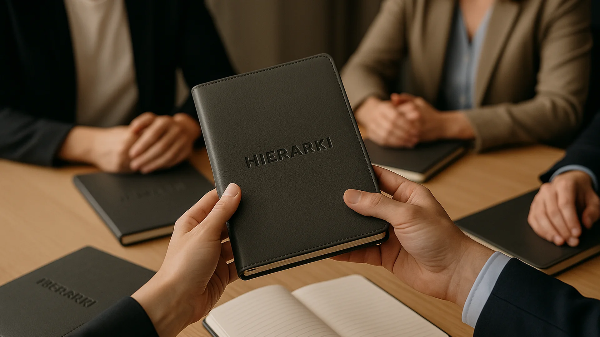 Business Meeting Hierarchy Book Hands