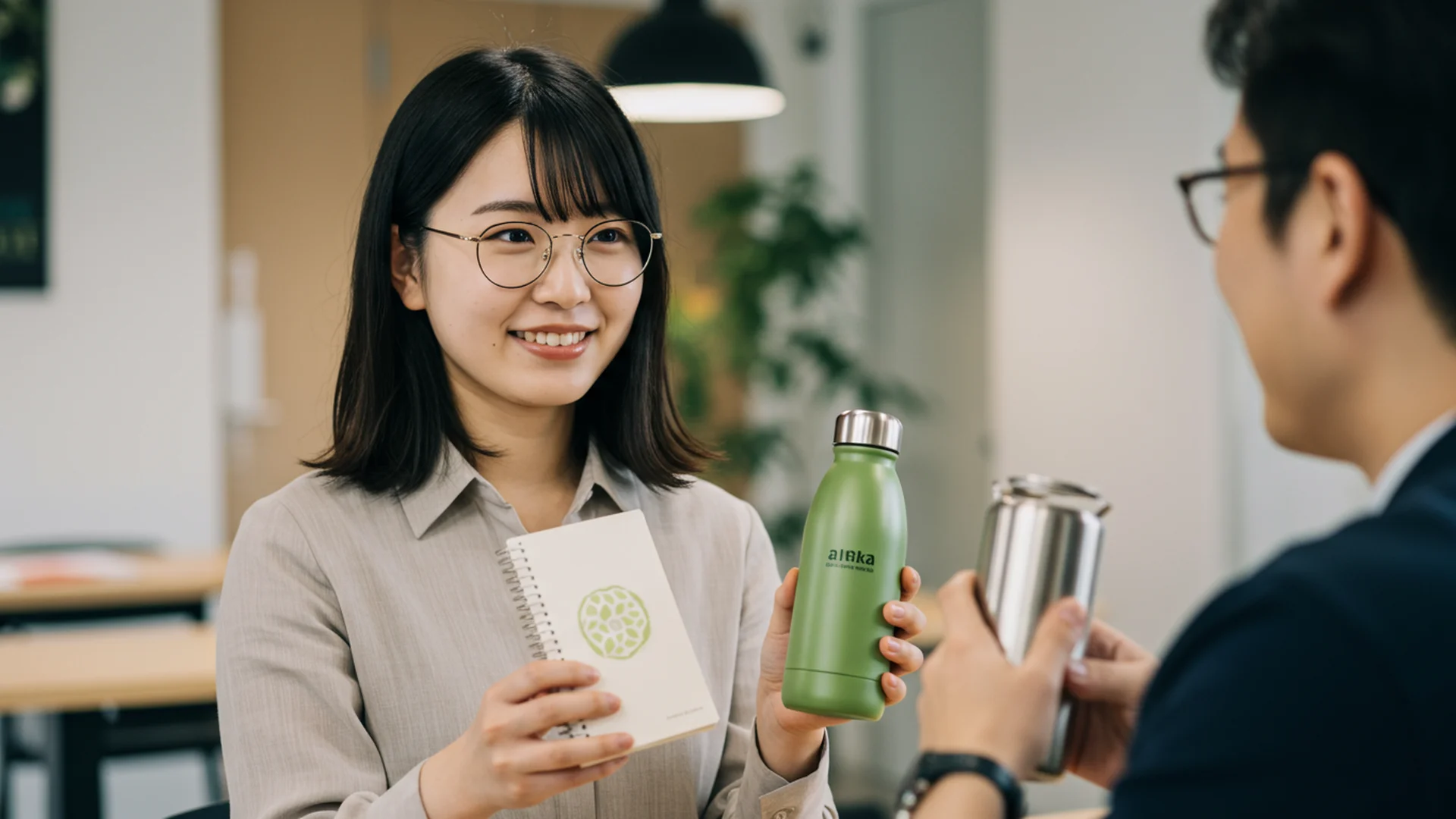Business People Holding Water Bottles Office