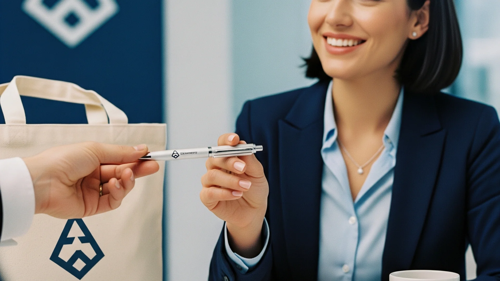 Business People Pen Exchange Promotional Items