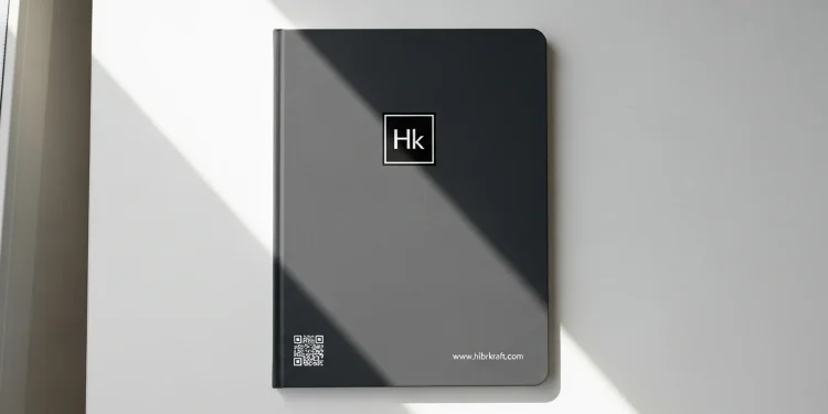Dark Gray Notebook Hk Logo