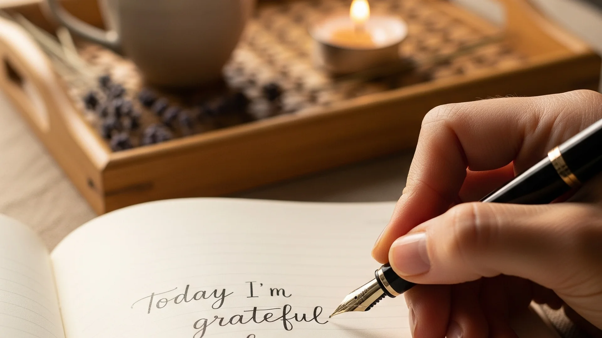 Gratitude Journal Writing Pen Coffee