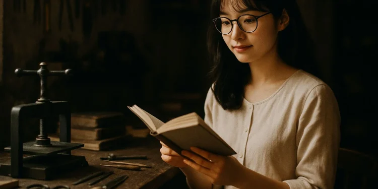 Hk Featured Image Female Bookbinding Artisan Repair Book