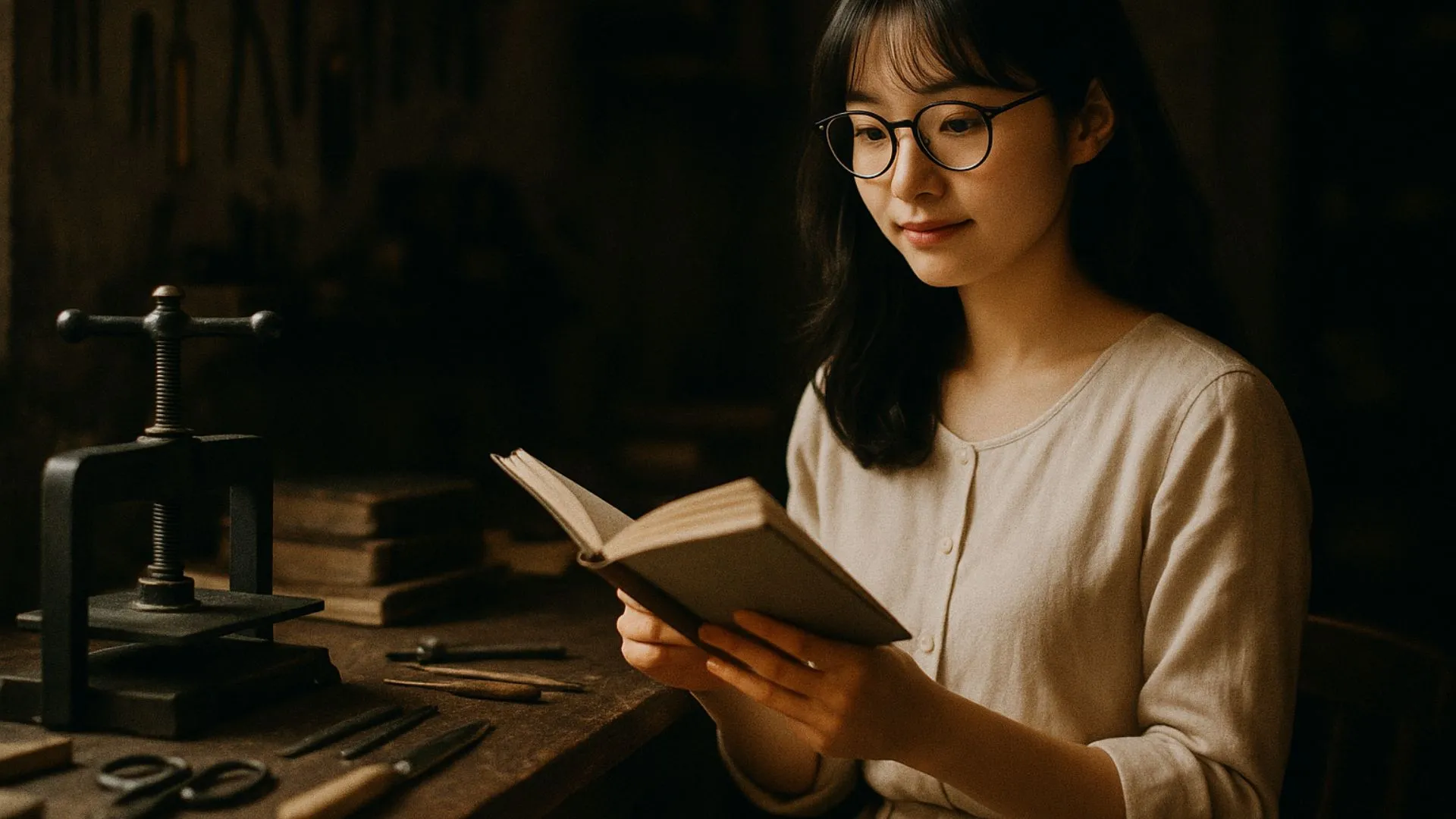 Hk Featured Image Female Bookbinding Artisan Repair Book