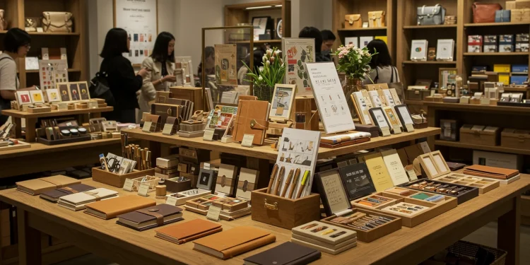 Leather Goods And Stationery Store Display