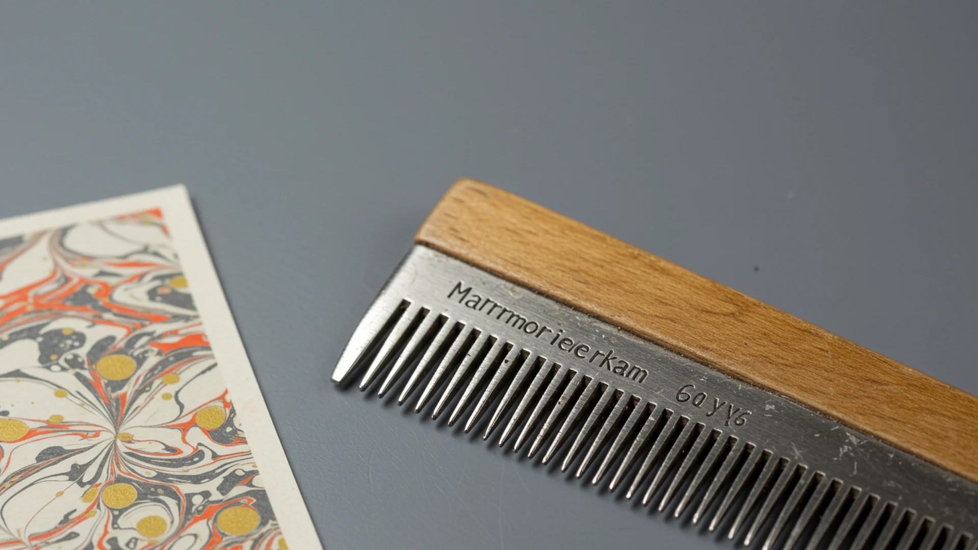 Marbling Comb Wood Handle 60 Yrs