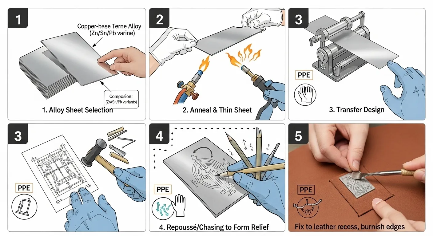 Metal Repousse Tutorial Five Steps