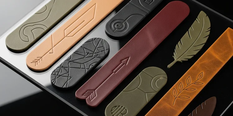 Minimalis Leather Bookmark Pembatas Kulit