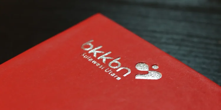 Red Leather Notebook With Silver Logo Close Up