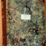 Sir Humphry Davy Marbled Hardcover Notebook With Brown Spine And Corners Ruled Containing Experiments On Galvanism And Physical Science