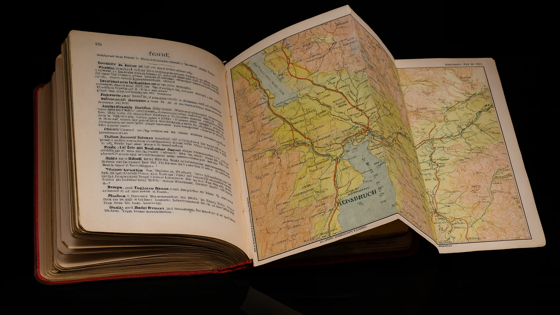 Vintage German Map Book Kensbruche