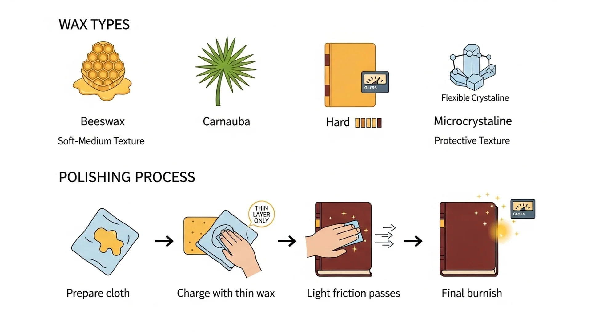 Wax Polishing Process Guide Infographic