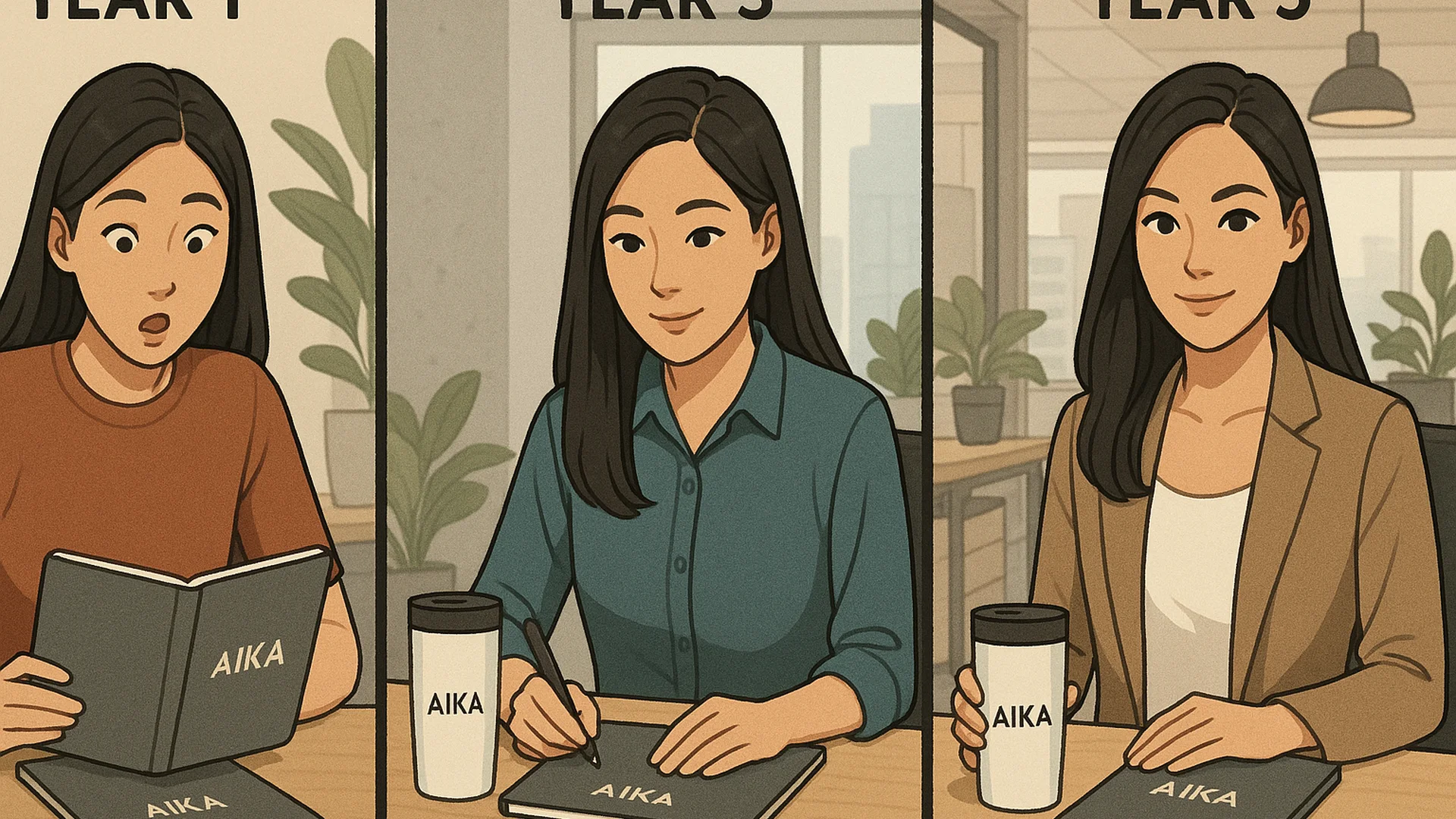 Woman Career Growth Years Aika