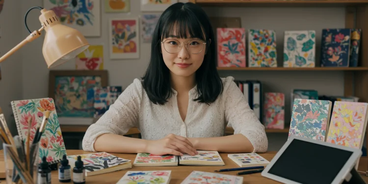 Young Artist Floral Designs Studio Portrait