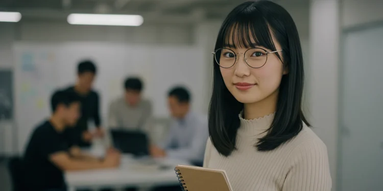 Young Woman Office Meeting Notes