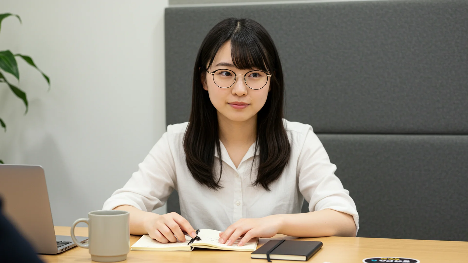 Young Woman Taking Notes In Office Meeting