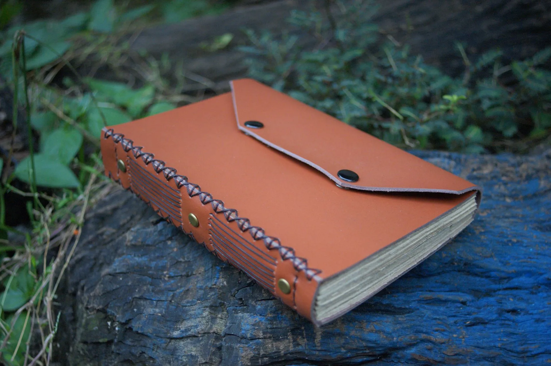 Hibrkraft Baklava Leather Journal Outdoor Shot