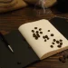 Leather Journal Coffee Beans Pen