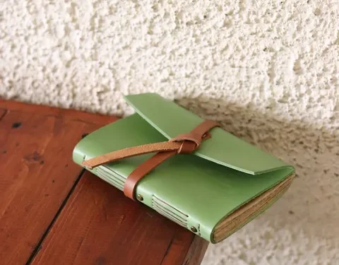 Mint Green Leather Notebook Journal Custom Notebook Personalized Journal Standard Order 1