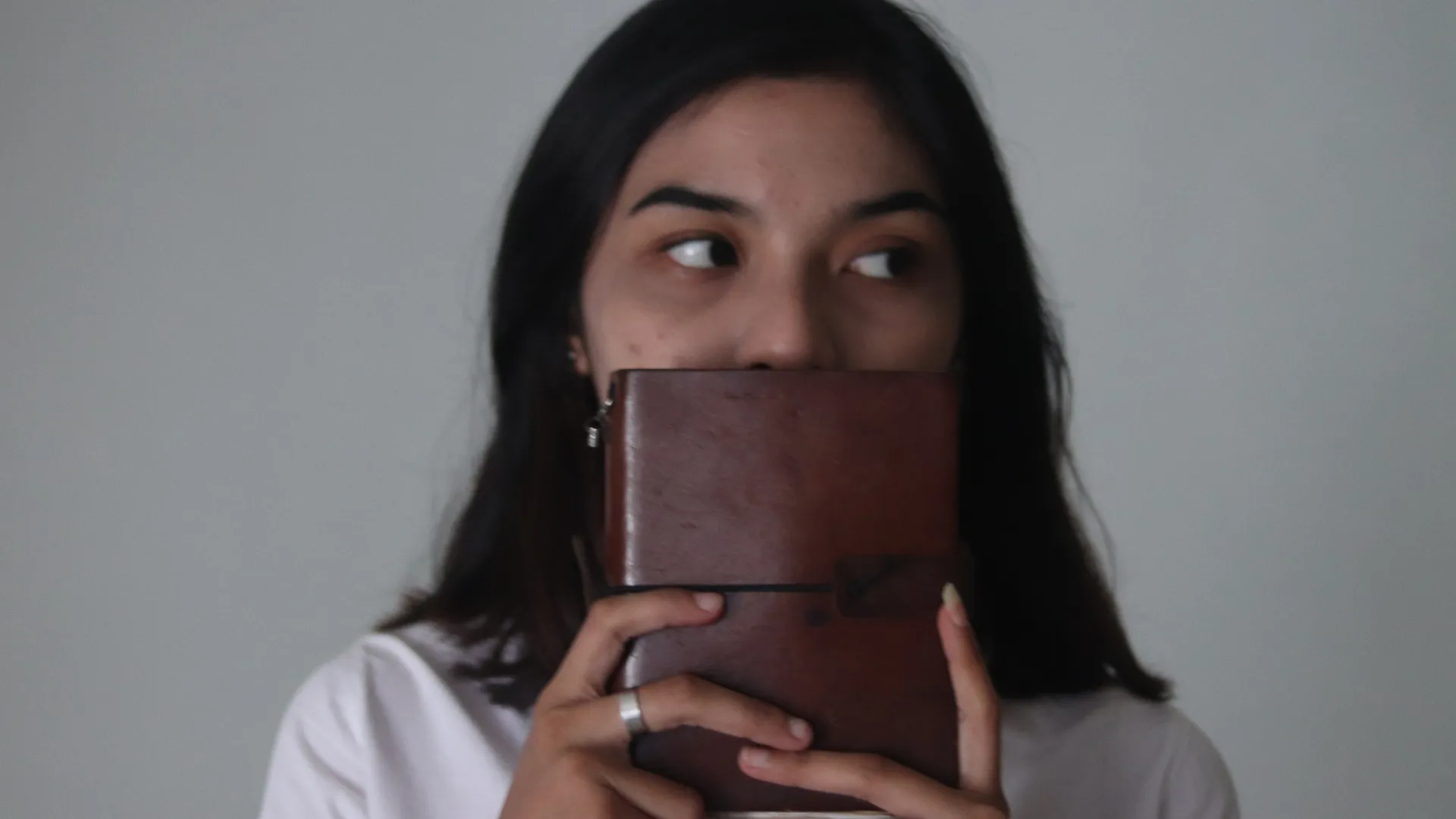 Woman Holding Brown Notebook Custom Notebook Personalized Journal Standard Order 1
