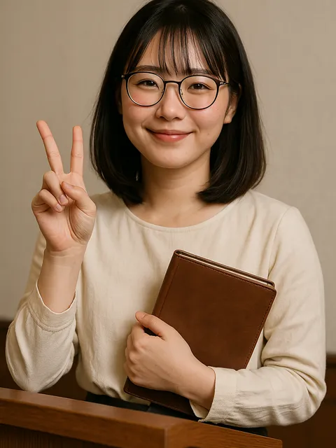 Wanita sedang menulis di jurnal kulit cokelat