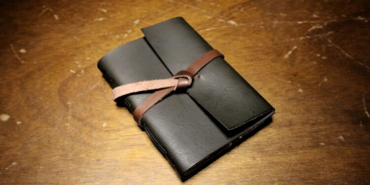 Black Leather Bound Journal Custom Notebook Personalized Journal Standard Order