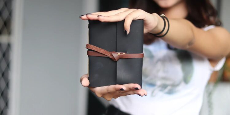 Black Leather Notebook Journal Custom Notebook Personalized Journal Standard Order 1