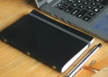 Black Leather Notebook Pen Custom Notebook Personalized Journal Standard Order