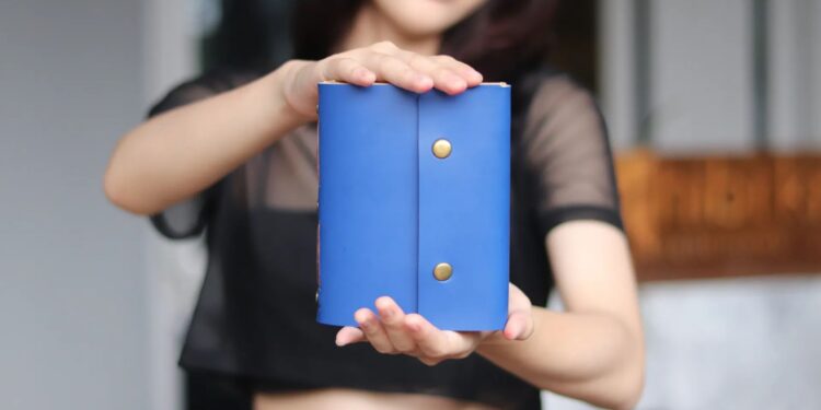 Blue Leather Notebook Woman Custom Notebook Personalized Journal Standard Order