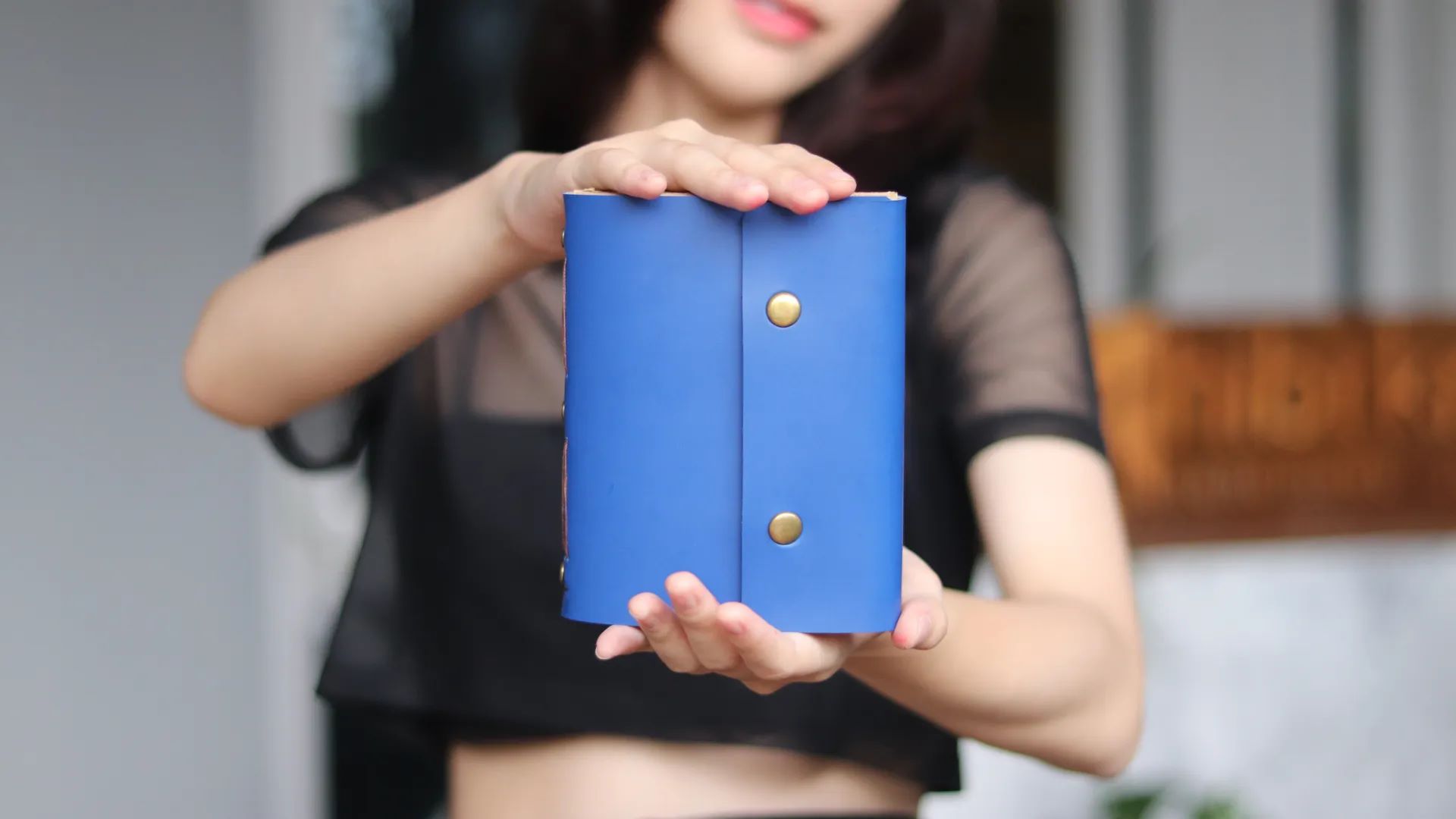 Blue Leather Notebook Woman Custom Notebook Personalized Journal Standard Order