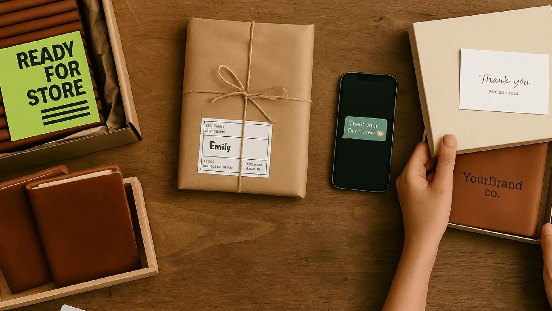 Branded Leather Notebooks Packaging Custom Notebook Personalized Journal Standard Order