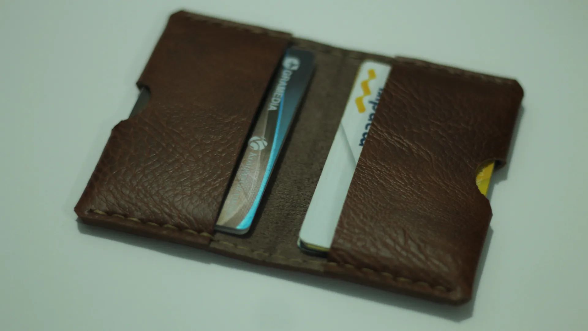 Brown Leather Card Holder Wallet Custom Leather Wallet Personalized Cardholder Standard Order