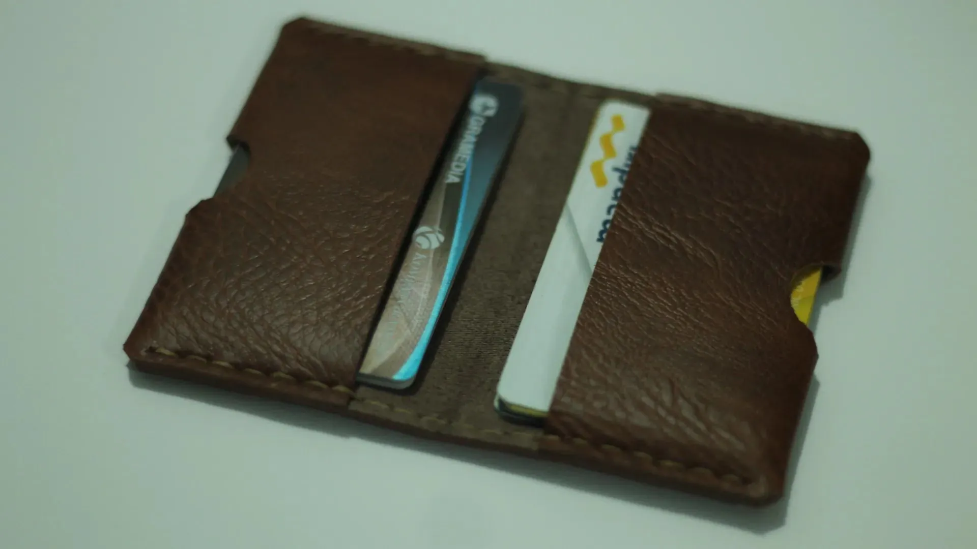 Brown Leather Card Holder Wallet Custom Leather Wallet Personalized Cardholder Standard Order