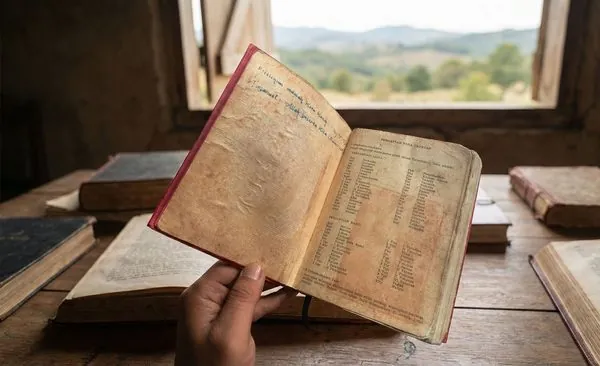 Restorasi Alkitab Tua dengan Ganti Cover PU Leather Maroon dan Perbaikan Punggung