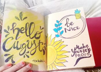 Hand Drawn Notebook August Custom Notebook Personalized Journal Standard Order